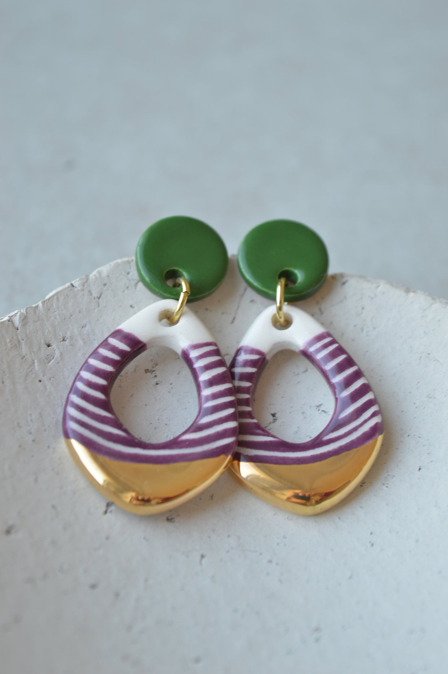 Ceramic Earrings No. 156