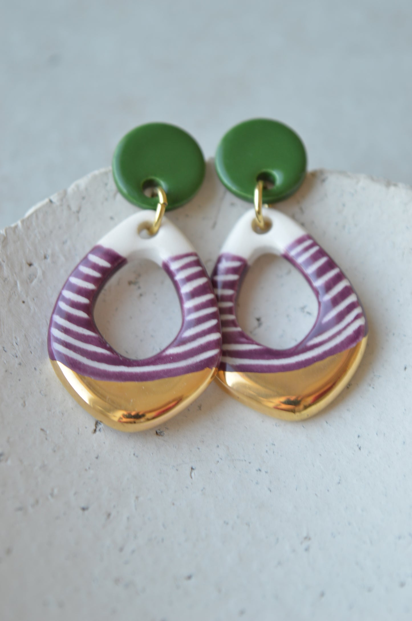 Ceramic Earrings No. 156