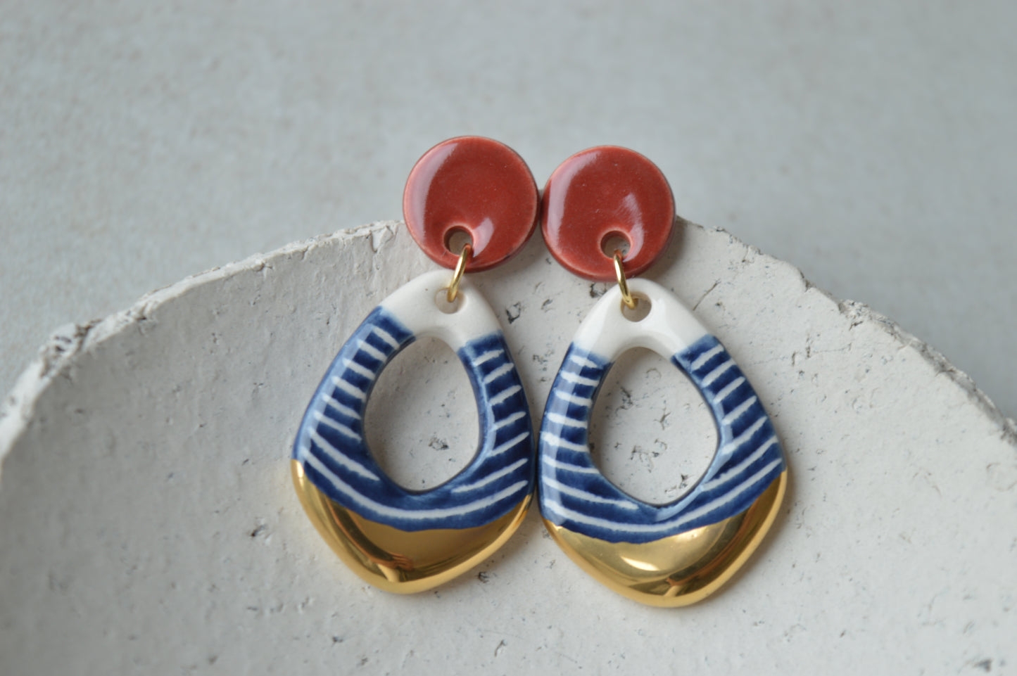 Ceramic Earrings No. 142