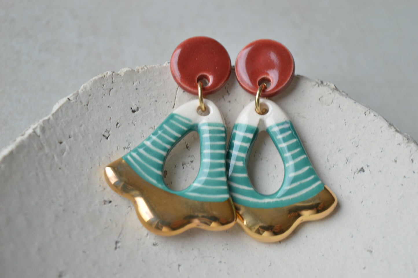 Ceramic Earrings No. 144