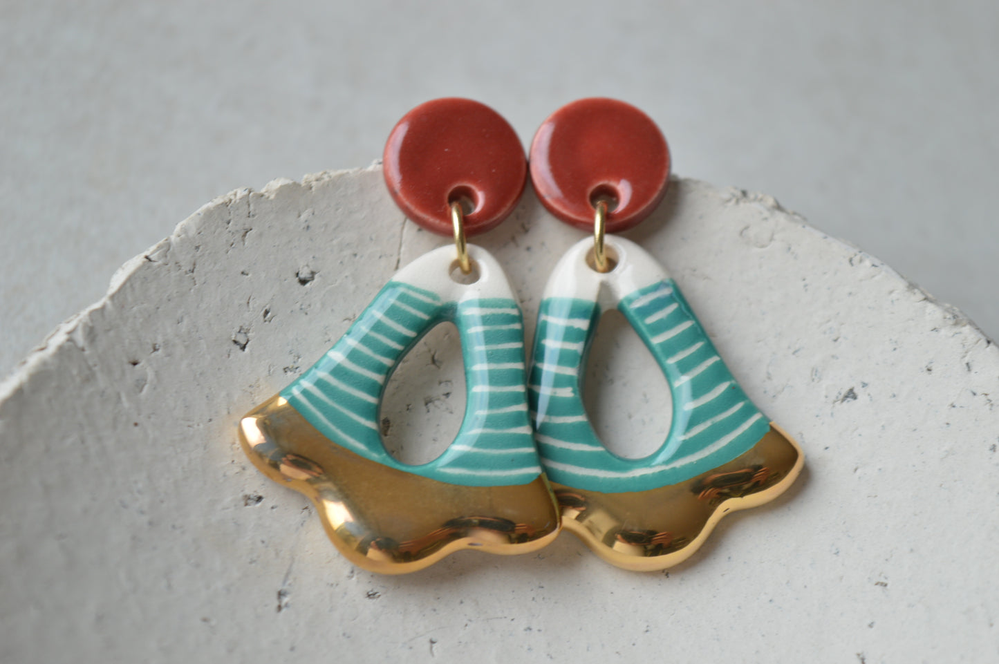 Ceramic Earrings No. 144