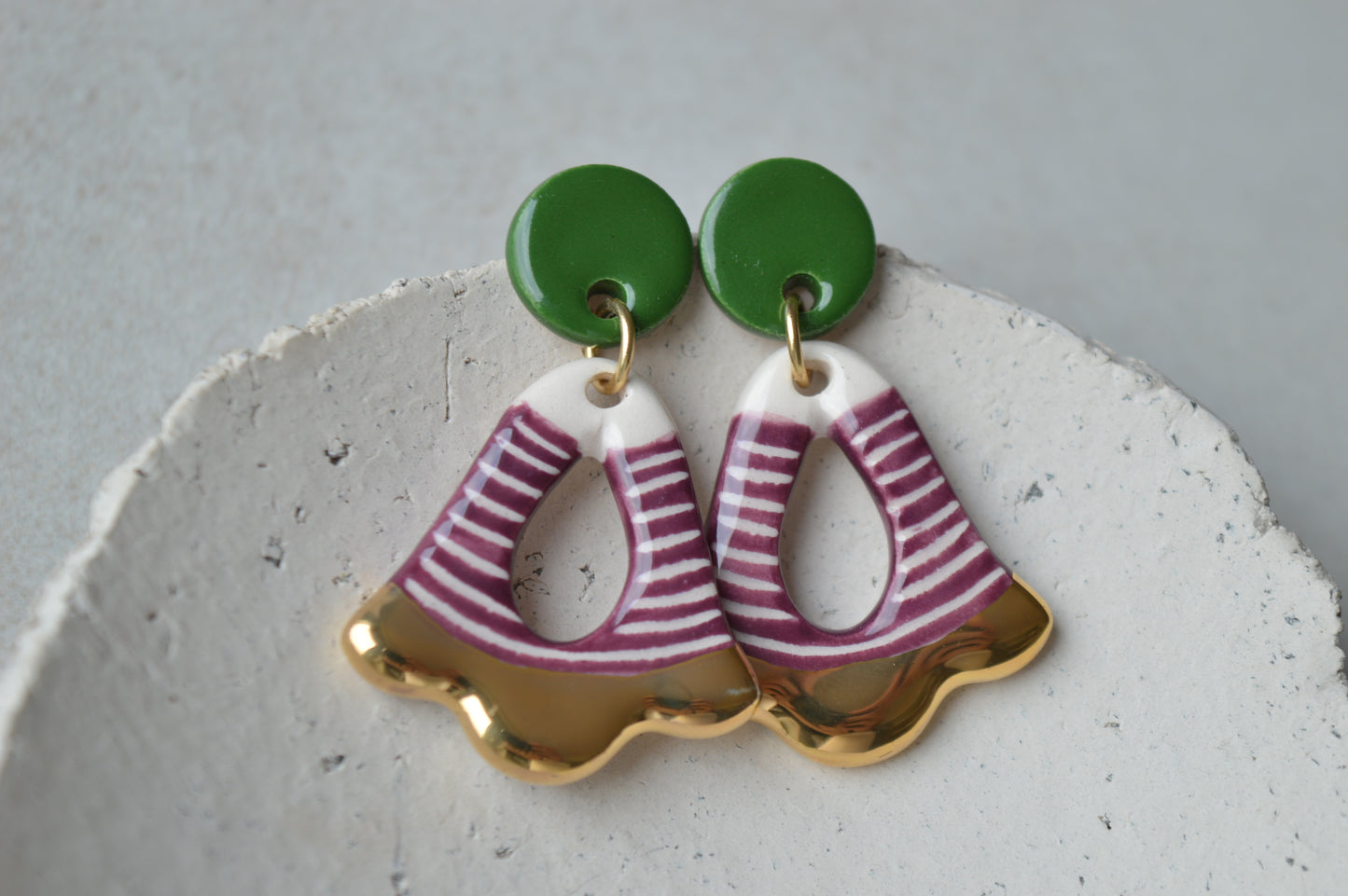 Ceramic Earrings No. 153