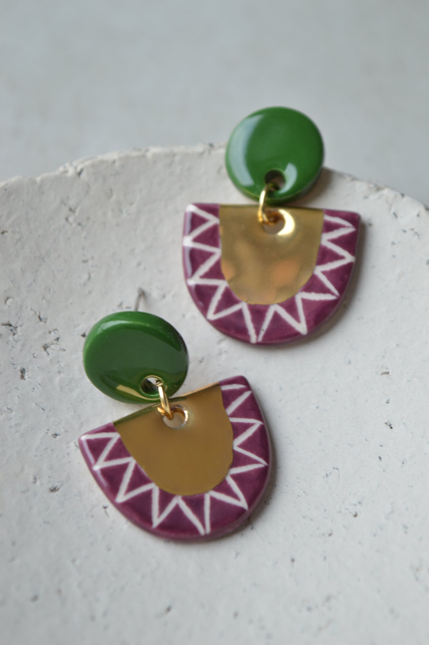 Ceramic Earrings No. 152