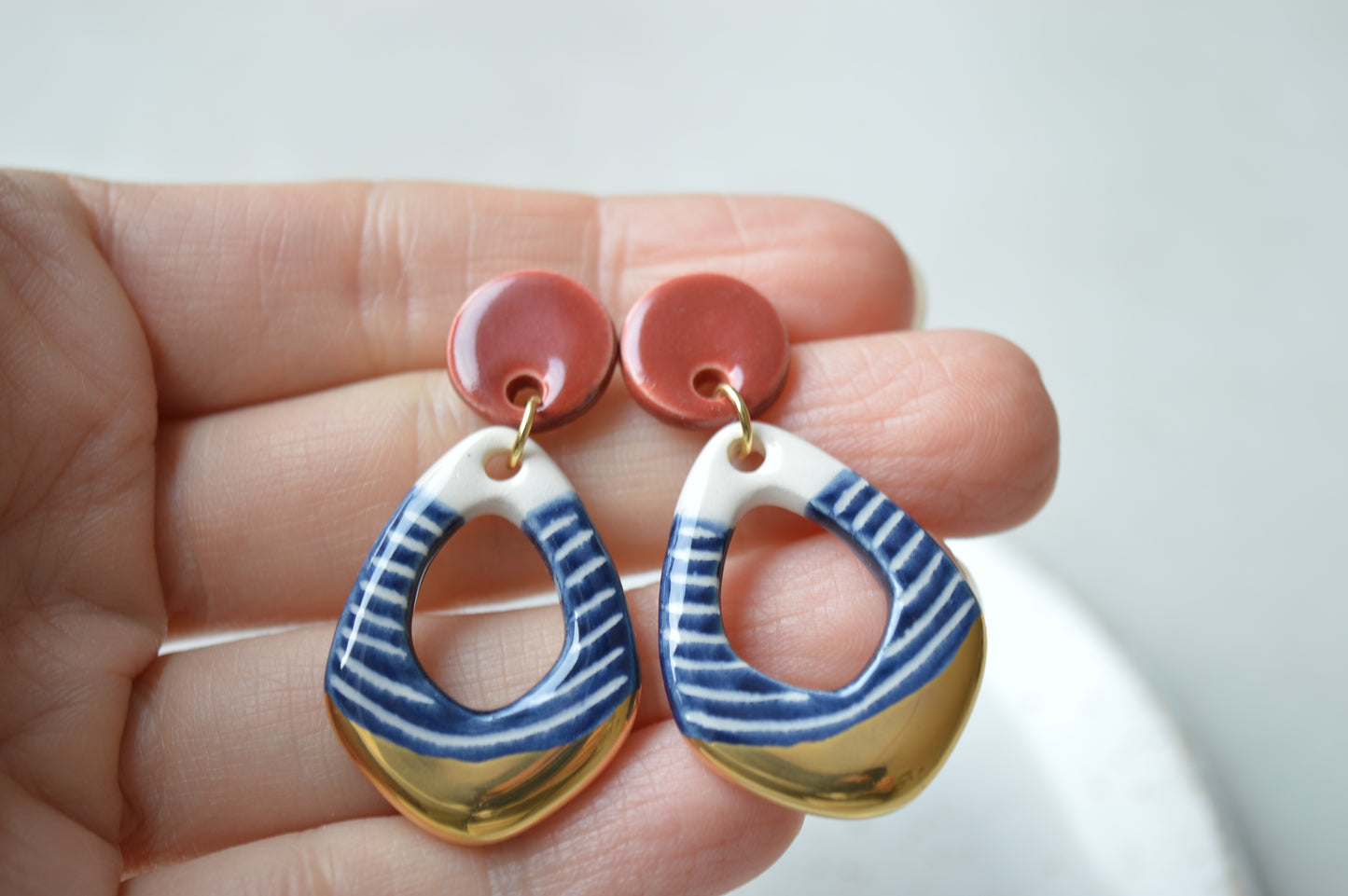 Ceramic Earrings No. 142