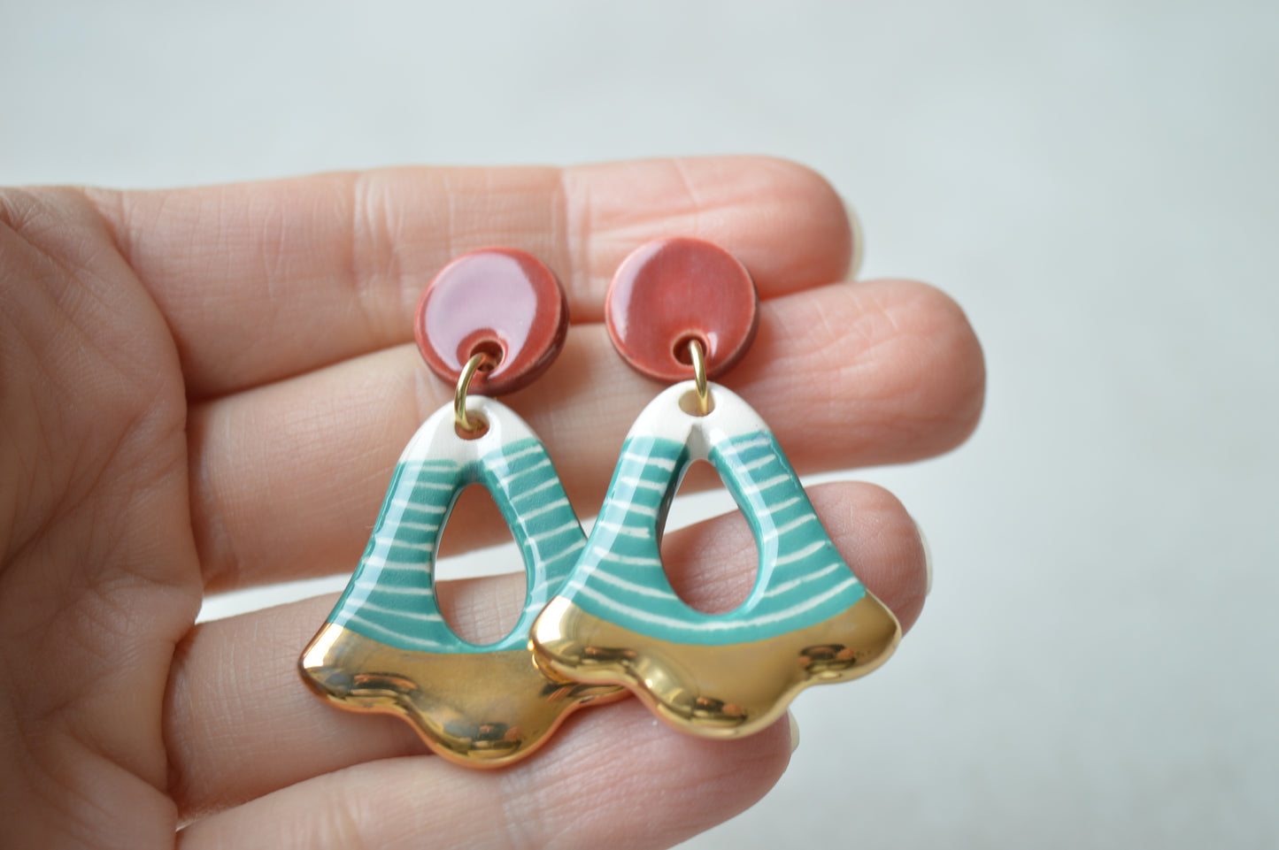 Ceramic Earrings No. 144