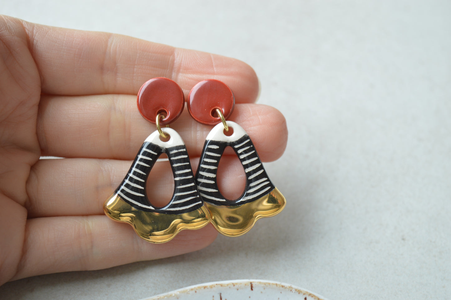 Ceramic Earrings No. 108