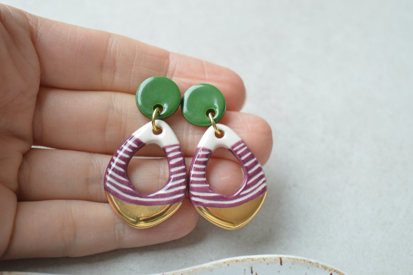 Ceramic Earrings No. 156