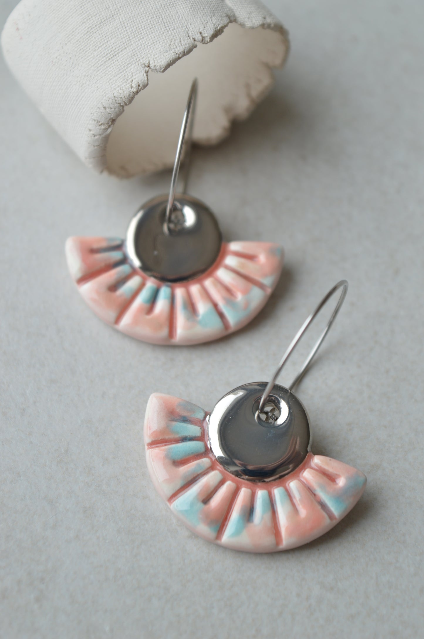 Ceramic earrings No. 216