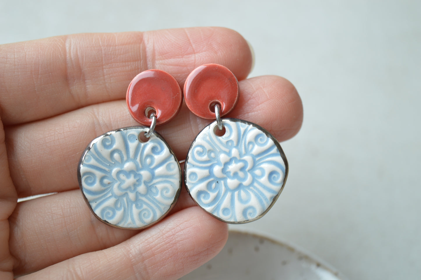 Ceramic Earrings No. 163