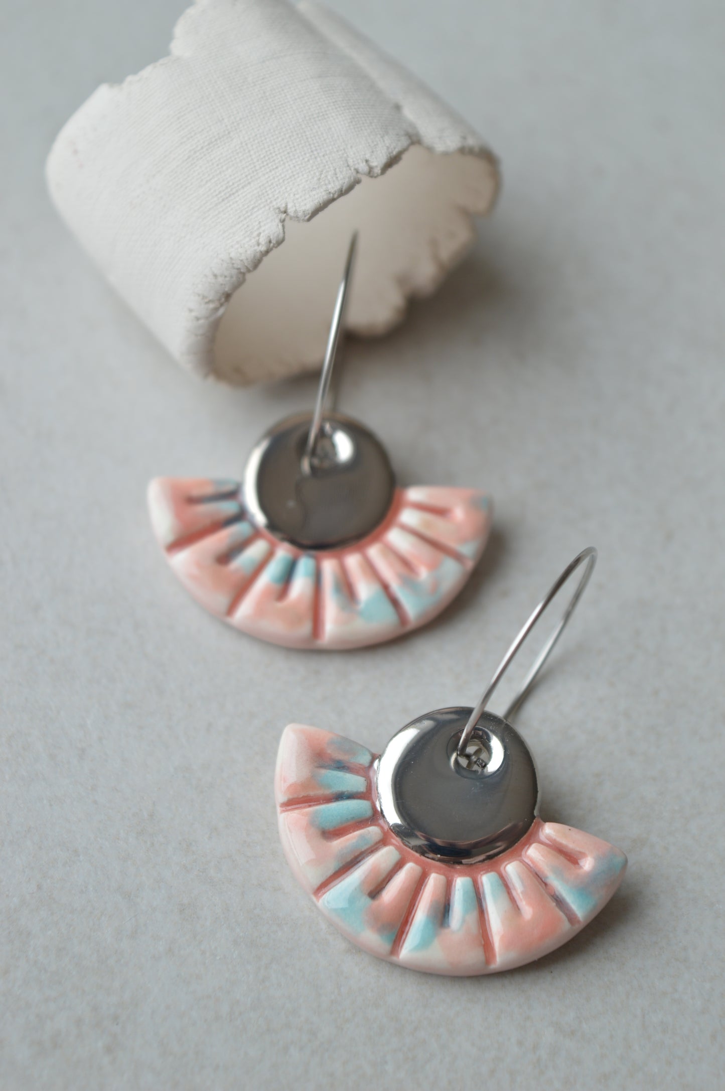 Ceramic earrings No. 216