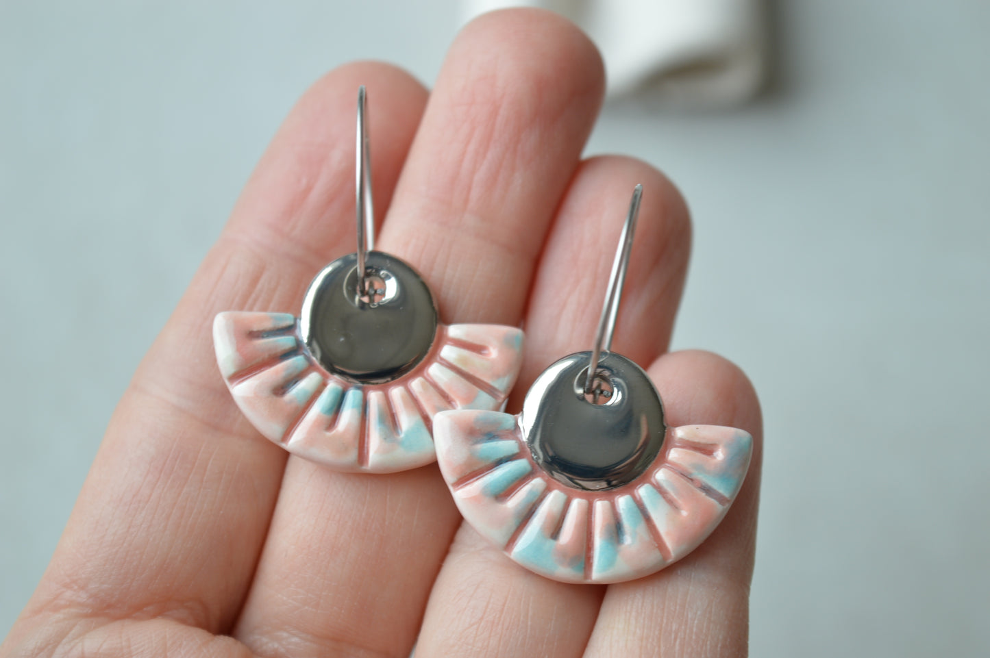 Ceramic earrings No. 216