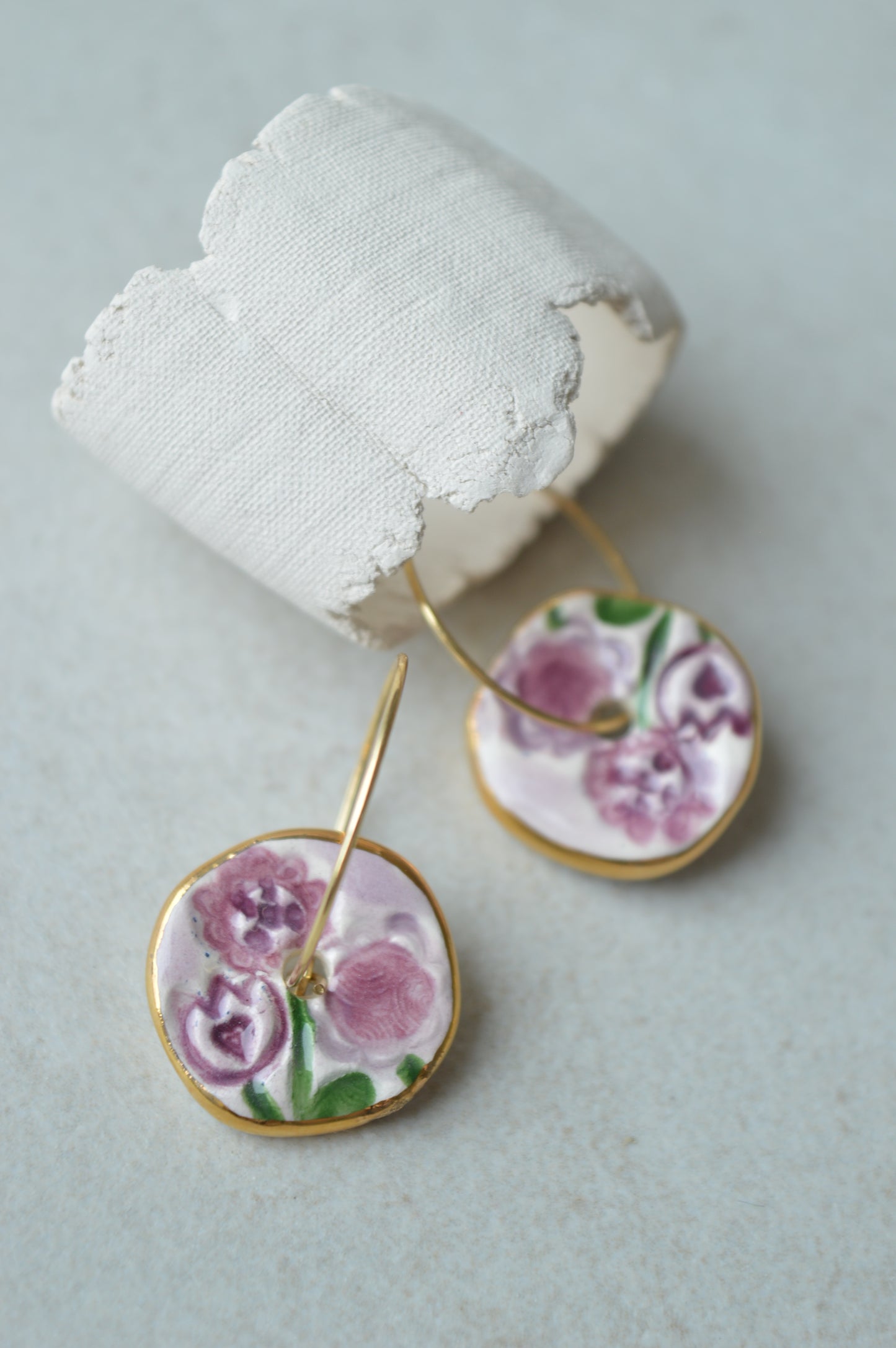Ceramic Earrings No. 158