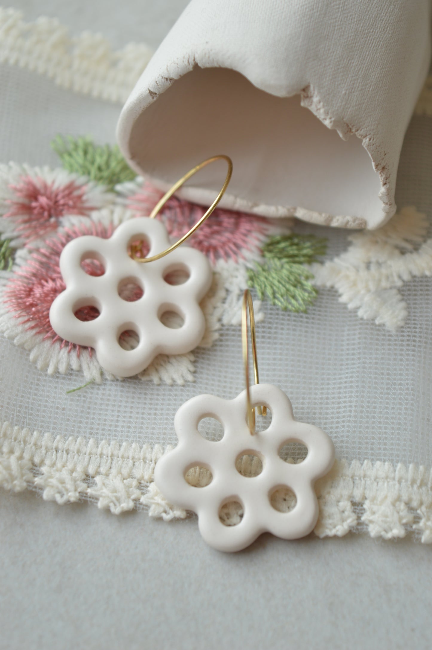 Ceramic earrings No. 74