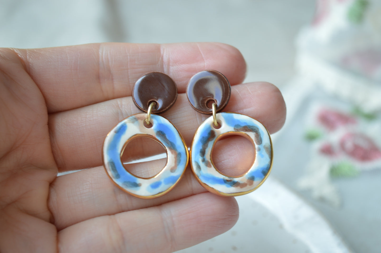 Ceramic Earrings No. 214