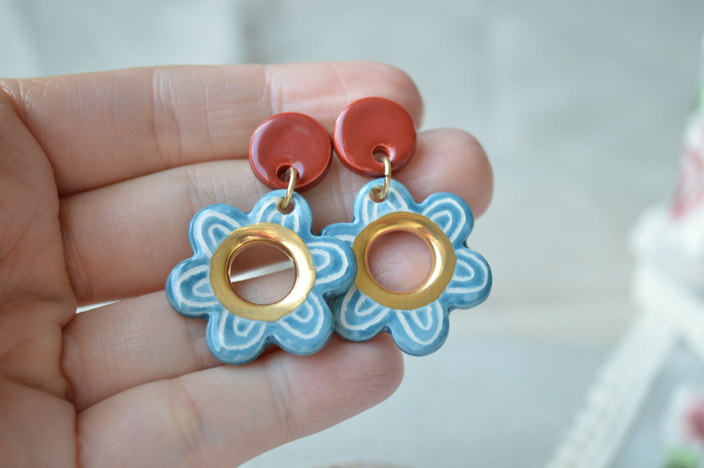 Ceramic Earrings No. 199