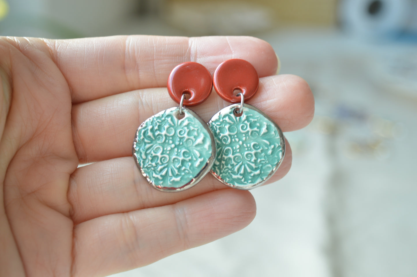 Ceramic Earrings No. 213