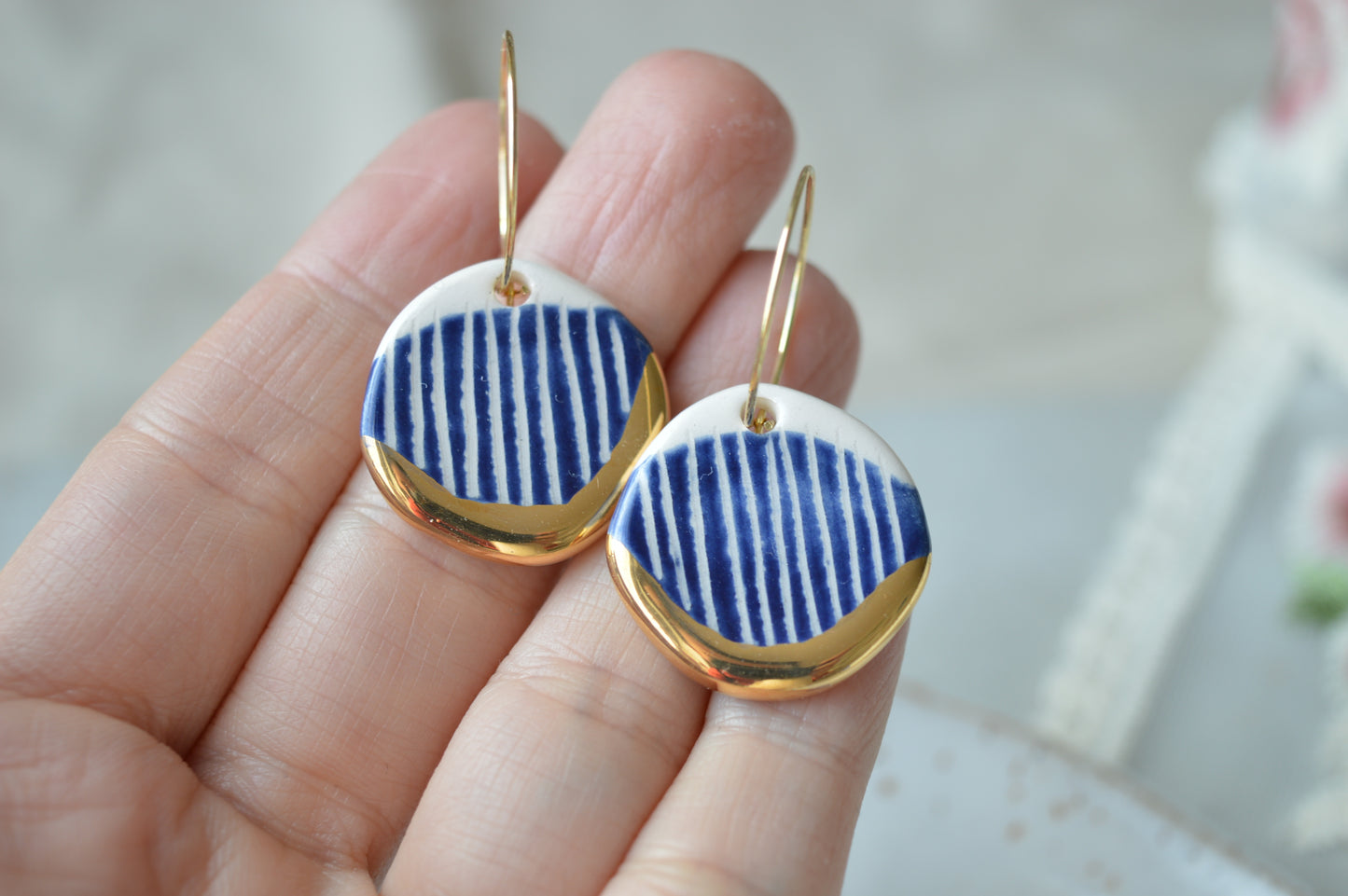 Ceramic Earrings No. 179