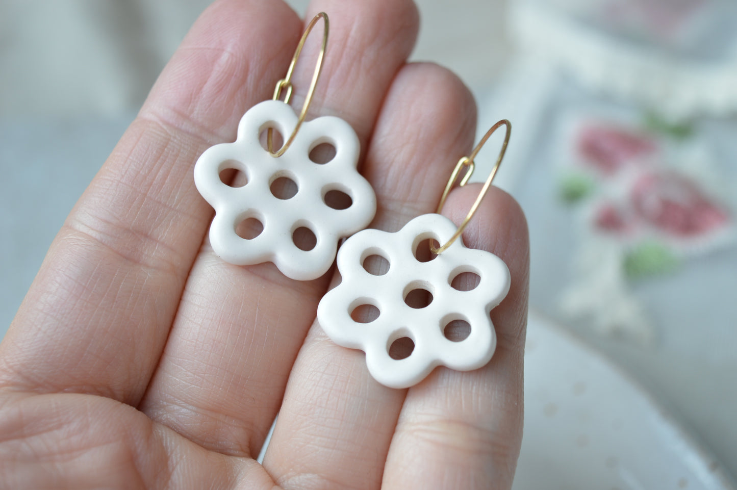 Ceramic earrings No. 74