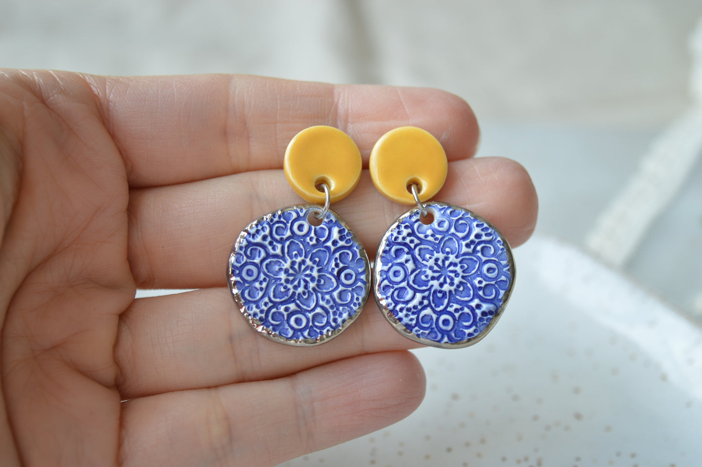 Ceramic Earrings No. 211