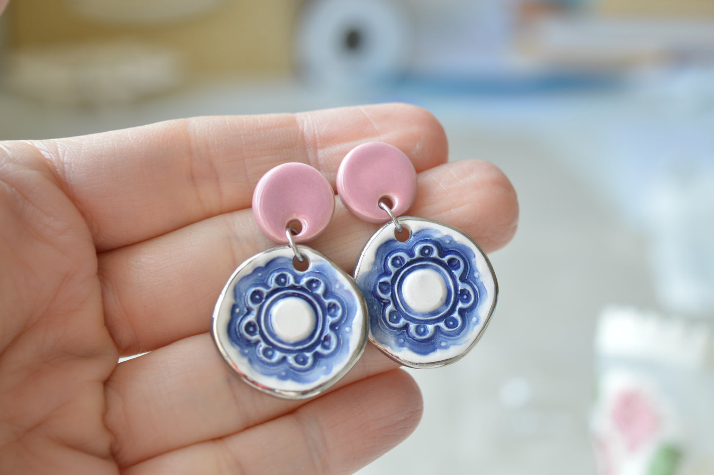 Ceramic Earrings No. 177