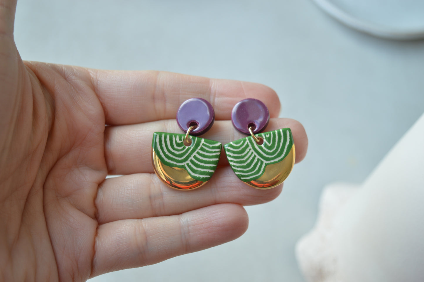 Ceramic Earrings No. 175