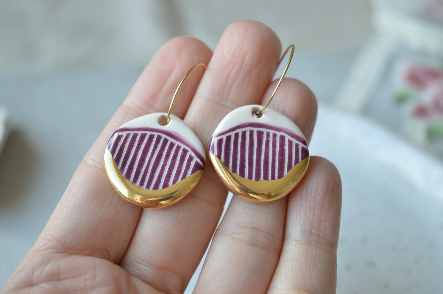 Ceramic Earrings No. 217