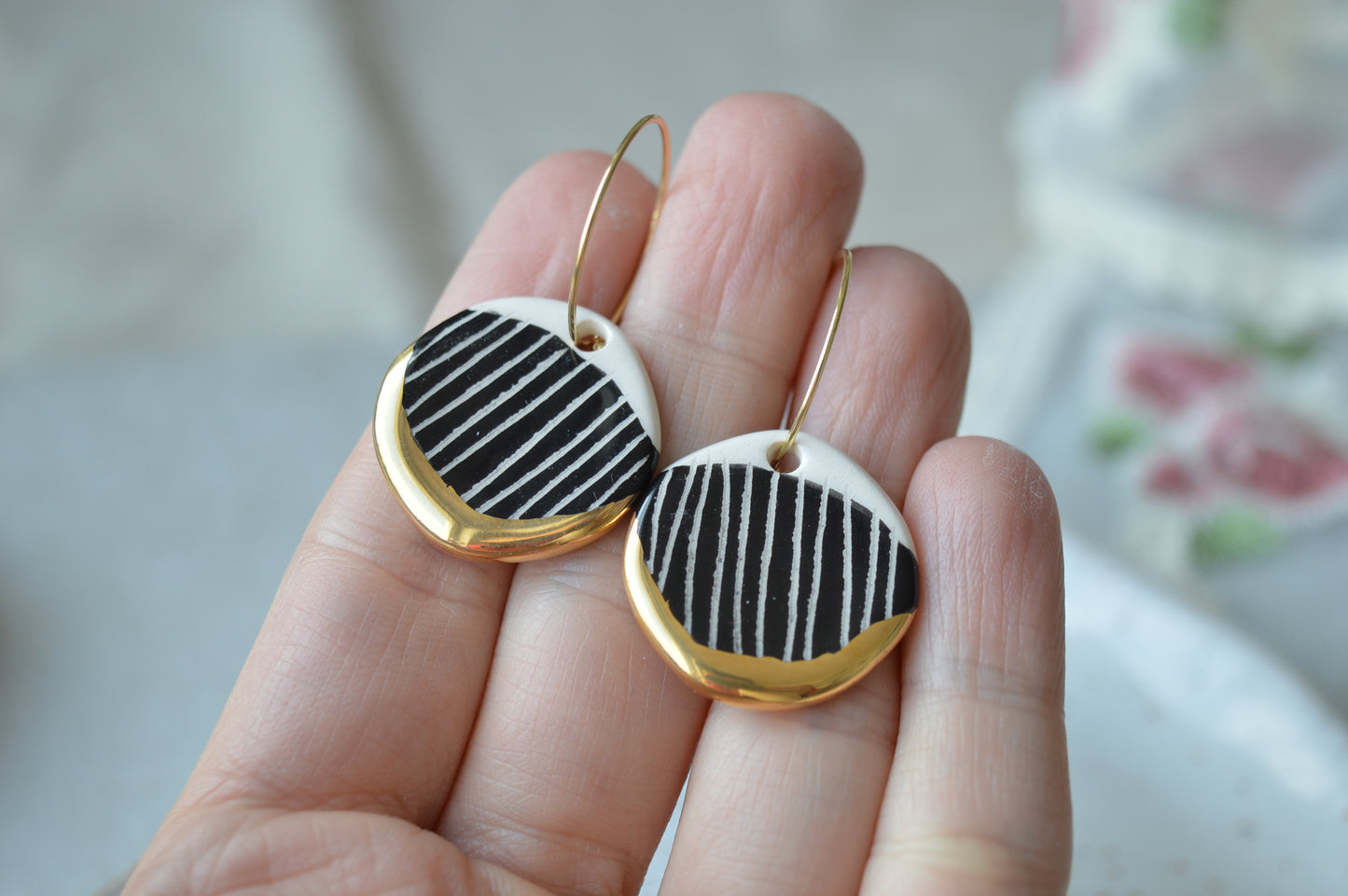 Ceramic Earrings No. 218