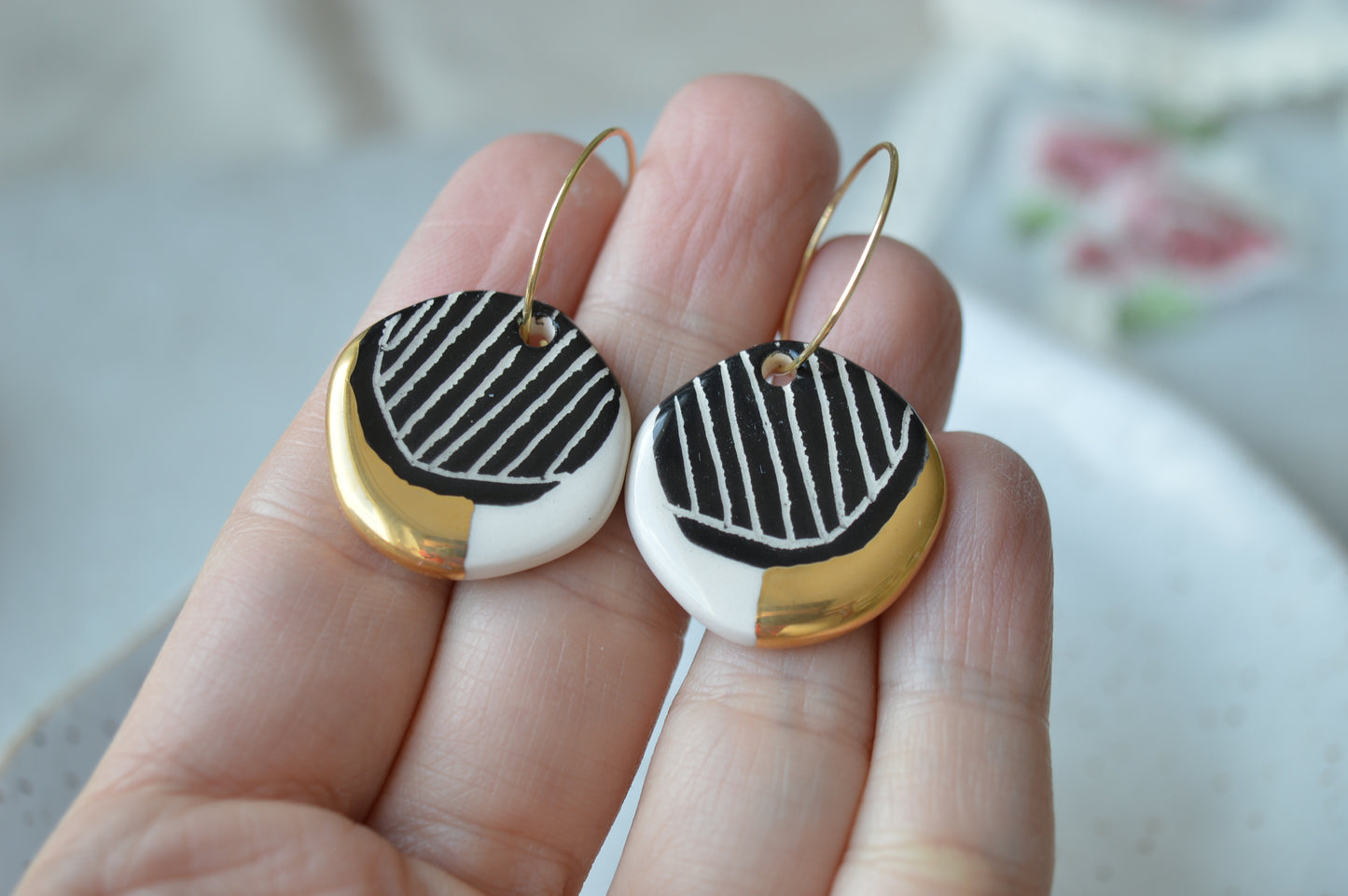 Ceramic Earrings No. 220