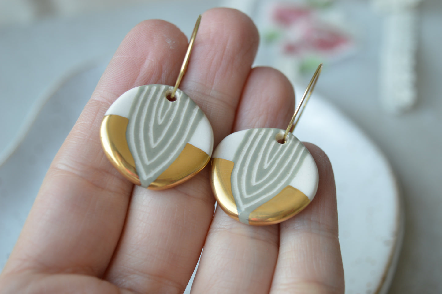 Ceramic Earrings No. 219