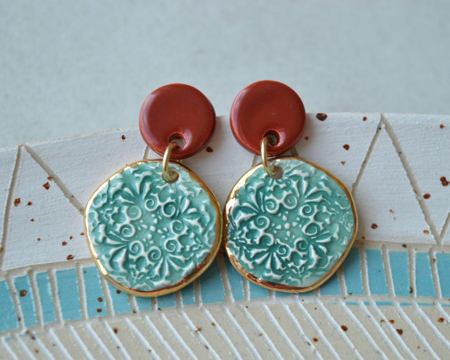 Ceramic Earrings No. 208