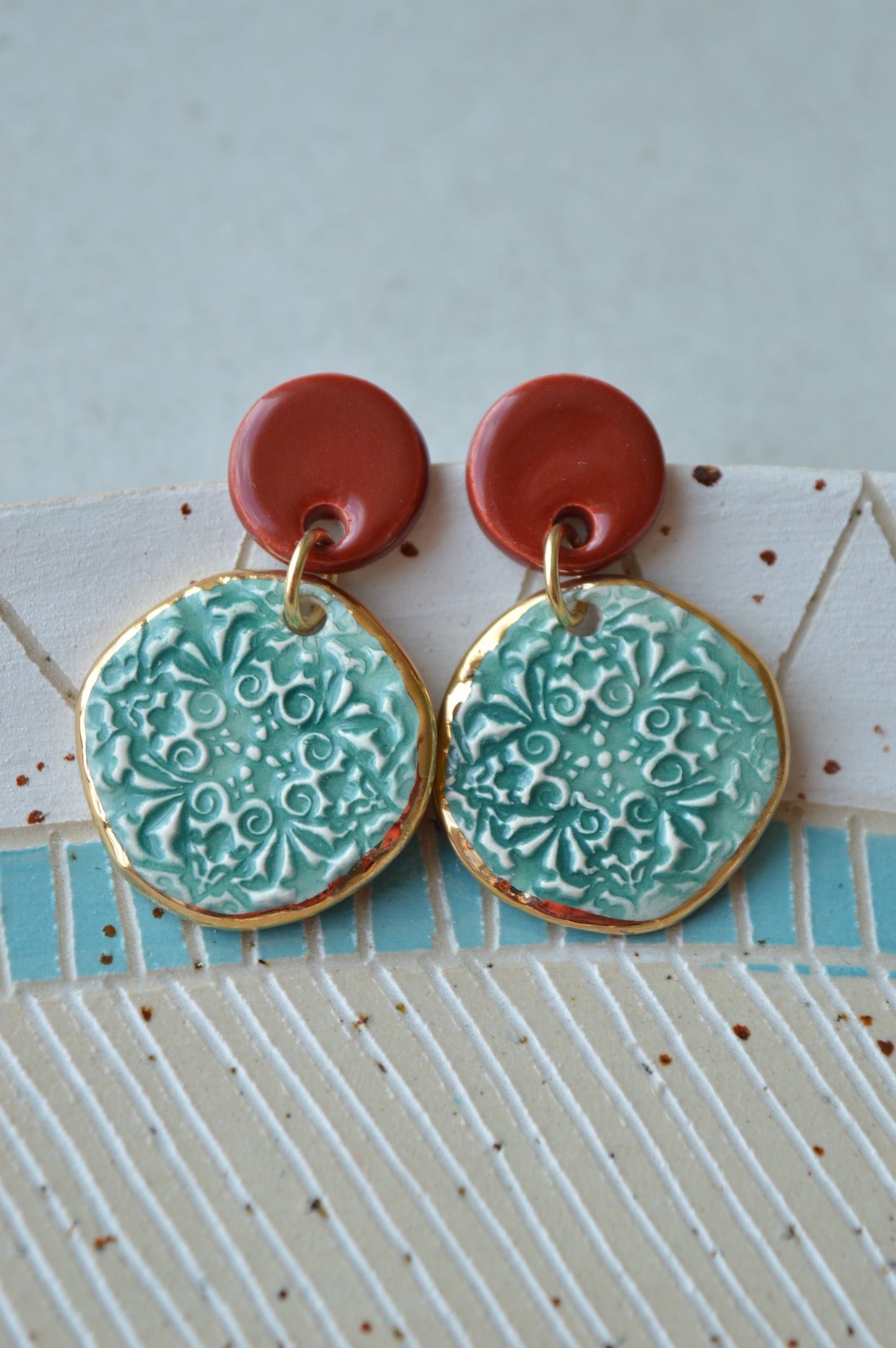 Ceramic Earrings No. 208