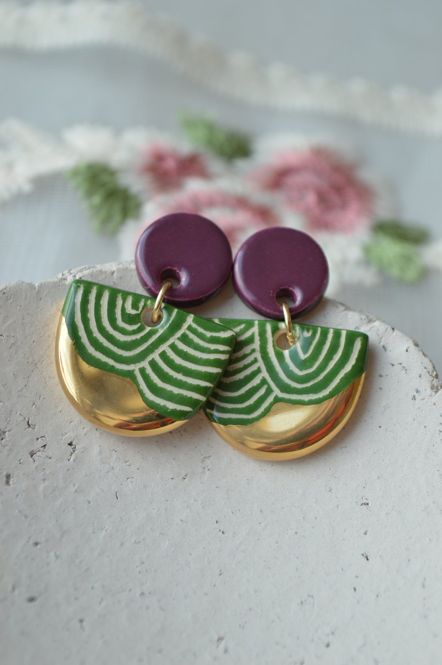 Ceramic Earrings No. 175