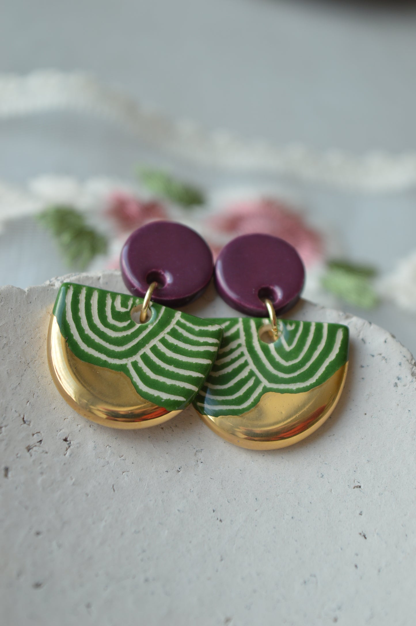 Ceramic Earrings No. 175