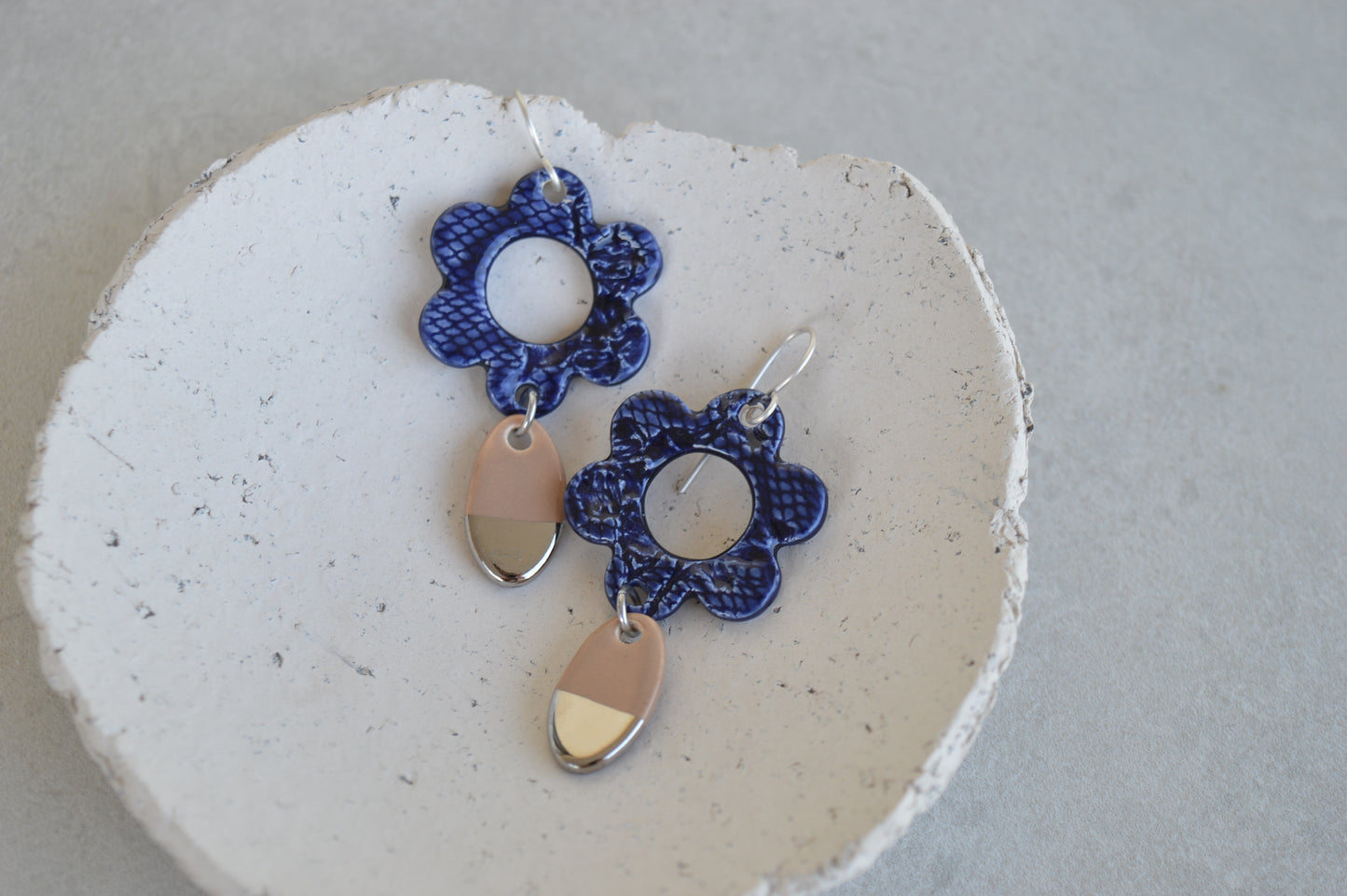 Ceramic Flower Earrings