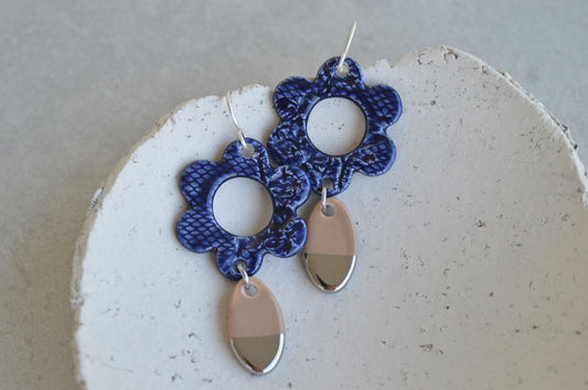 Ceramic Flower Earrings