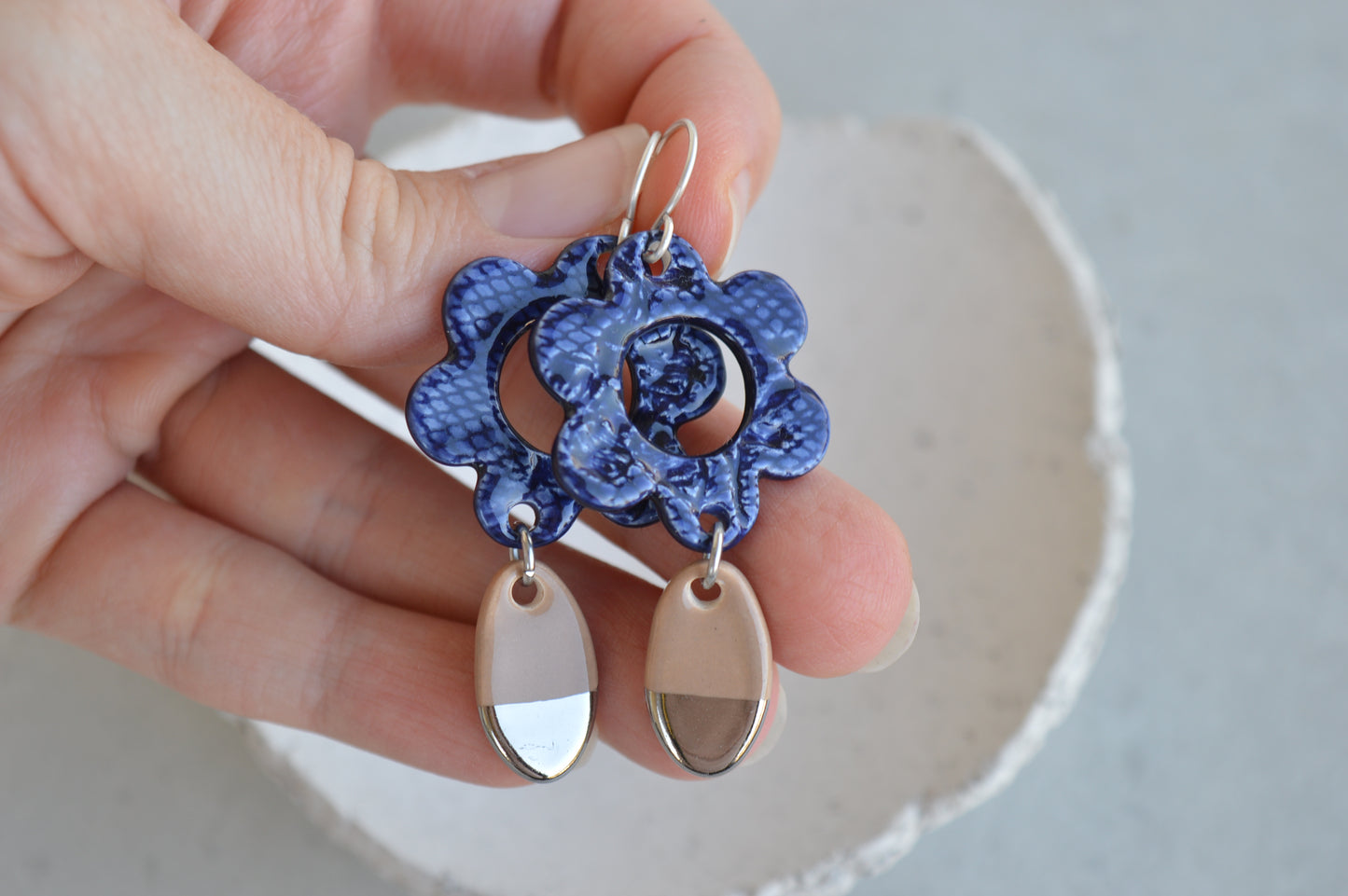 Ceramic Flower Earrings