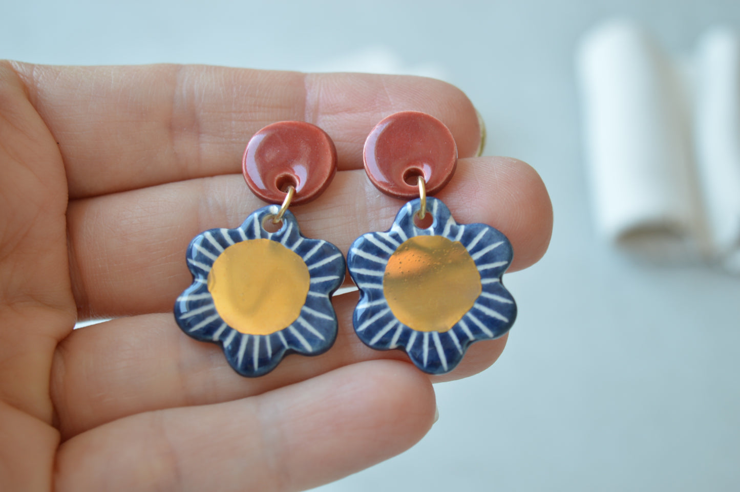 Ceramic Earrings No. 242