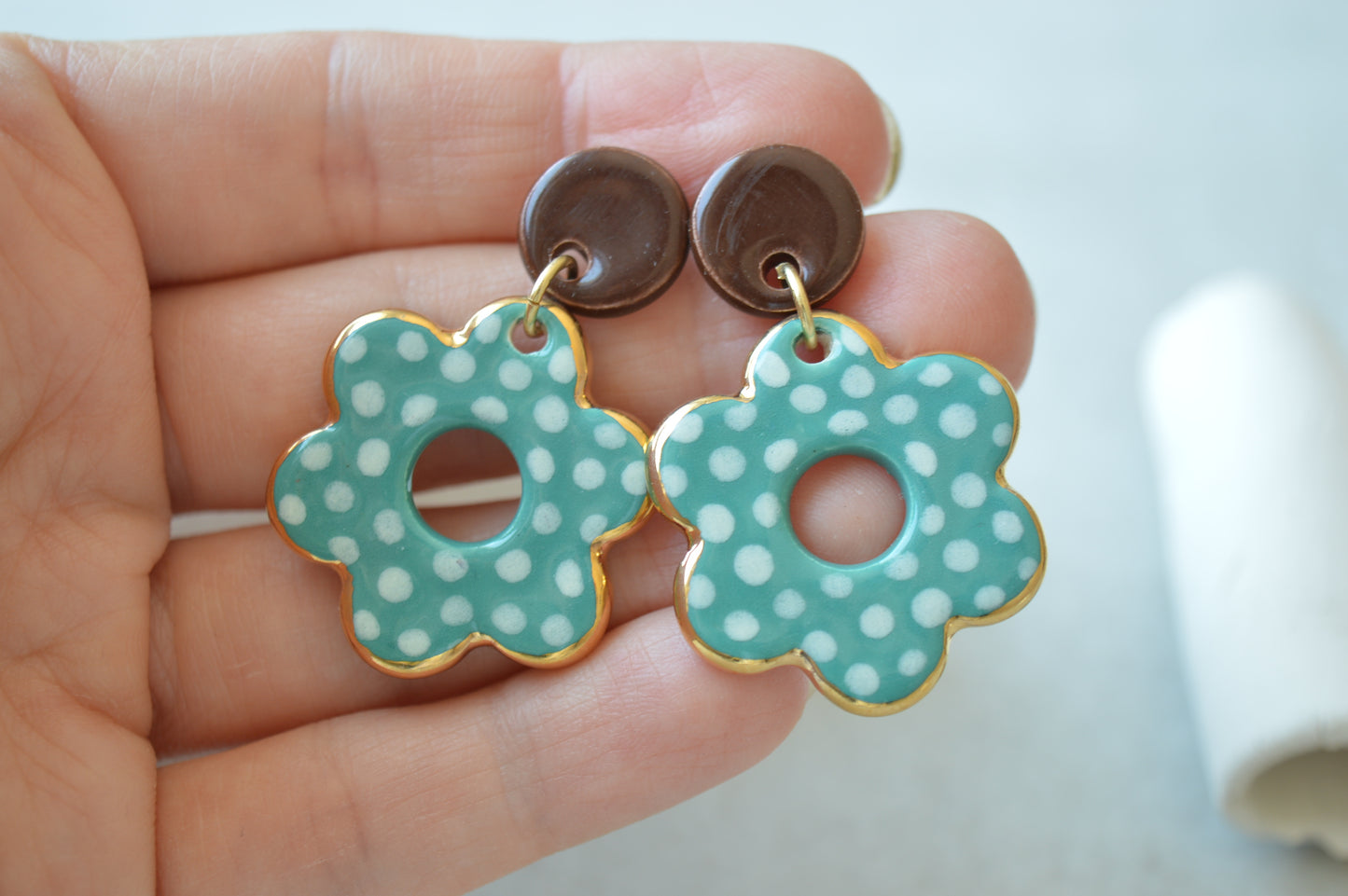 Ceramic earrings No. 235