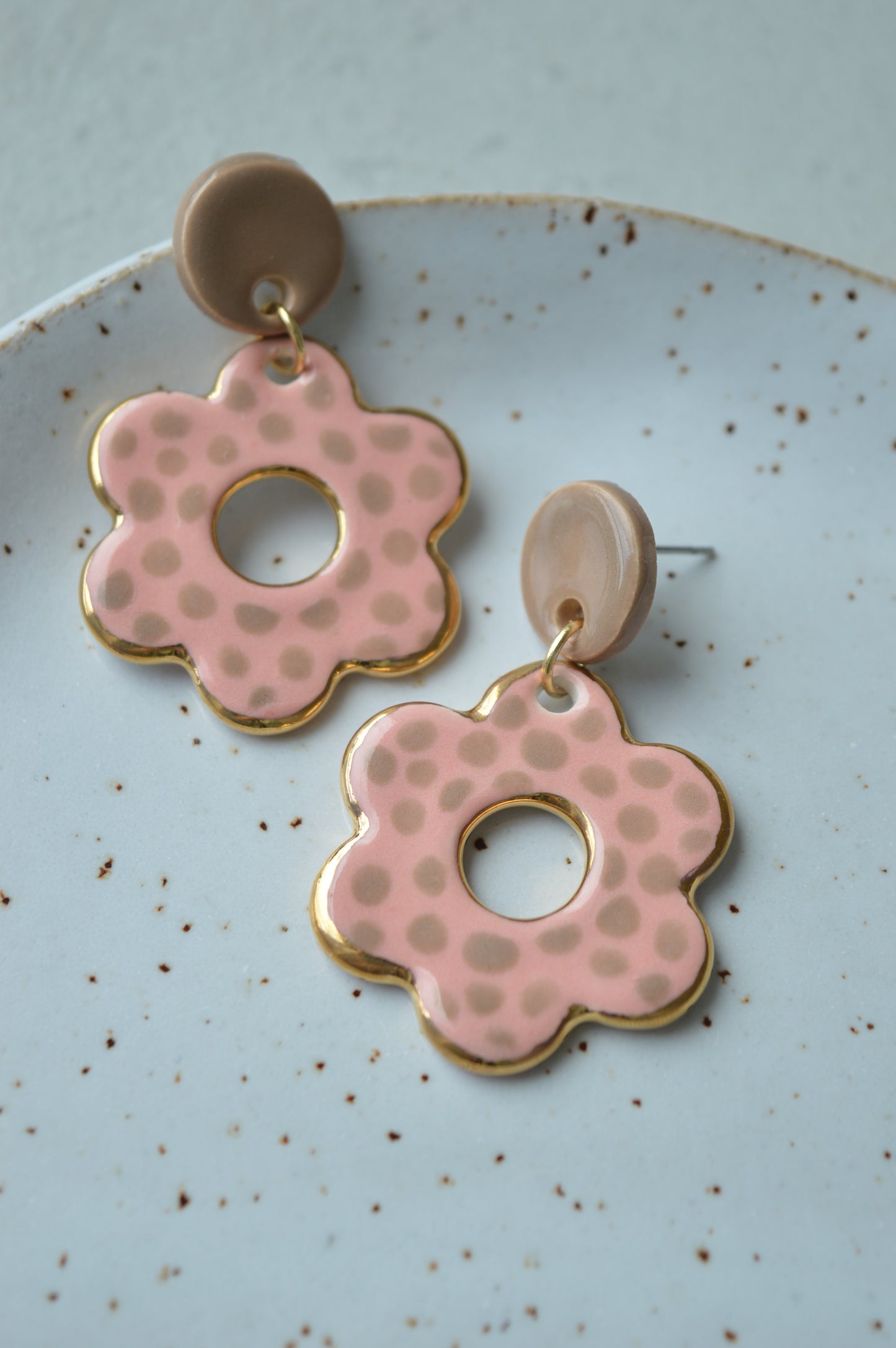 Ceramic earrings - Flower