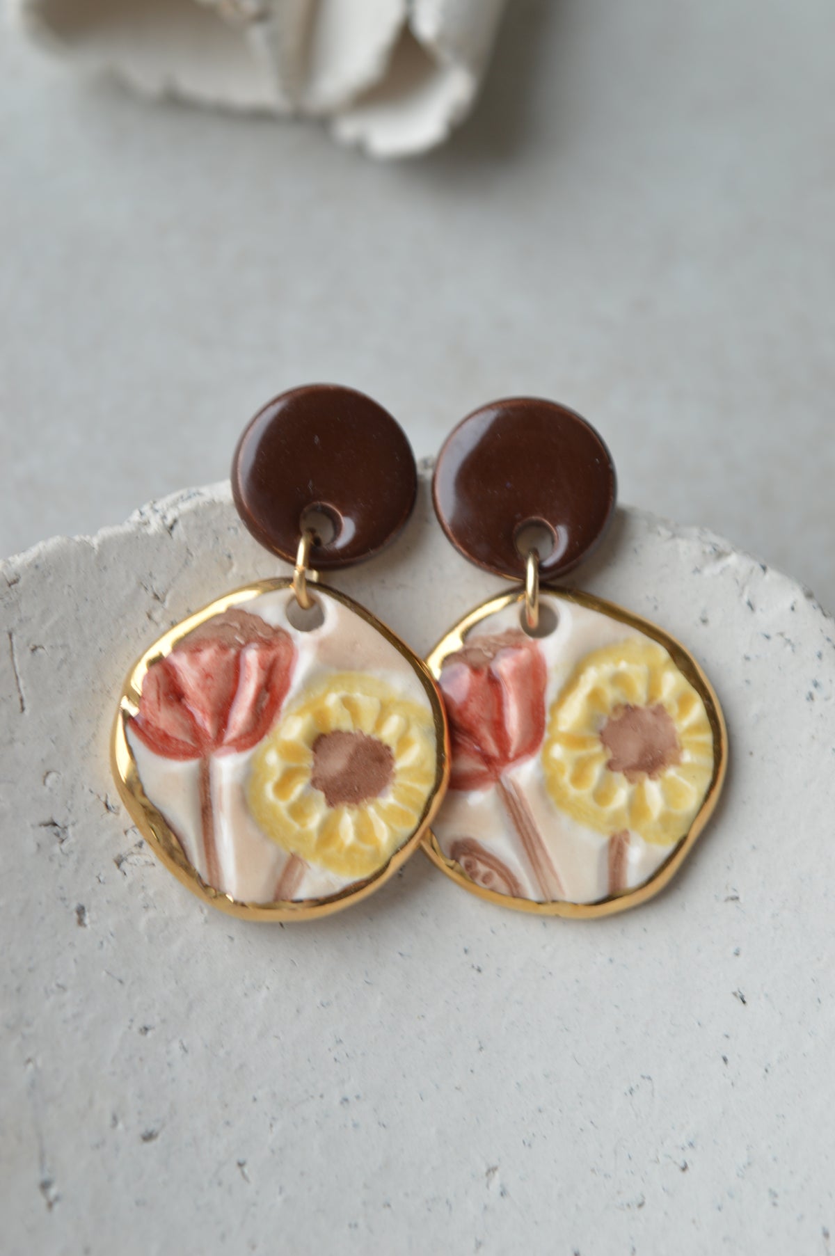 Ceramic Earrings No. 255