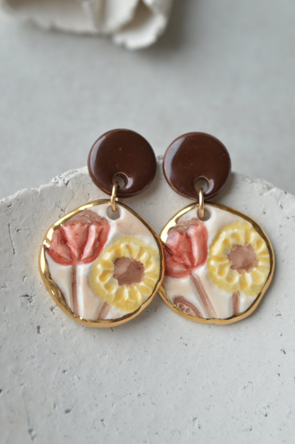 Ceramic Earrings No. 255