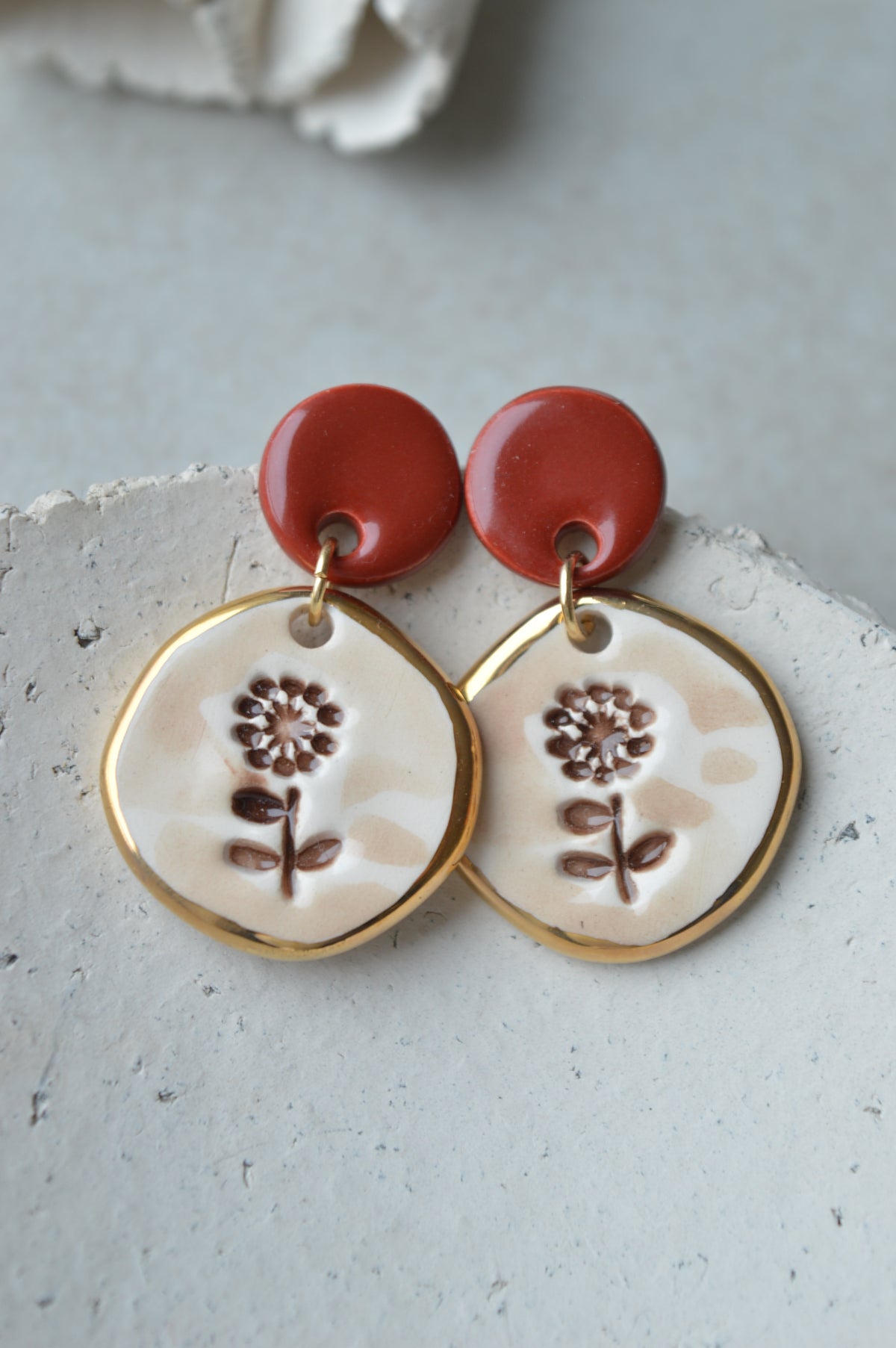 Ceramic Earrings No. 253