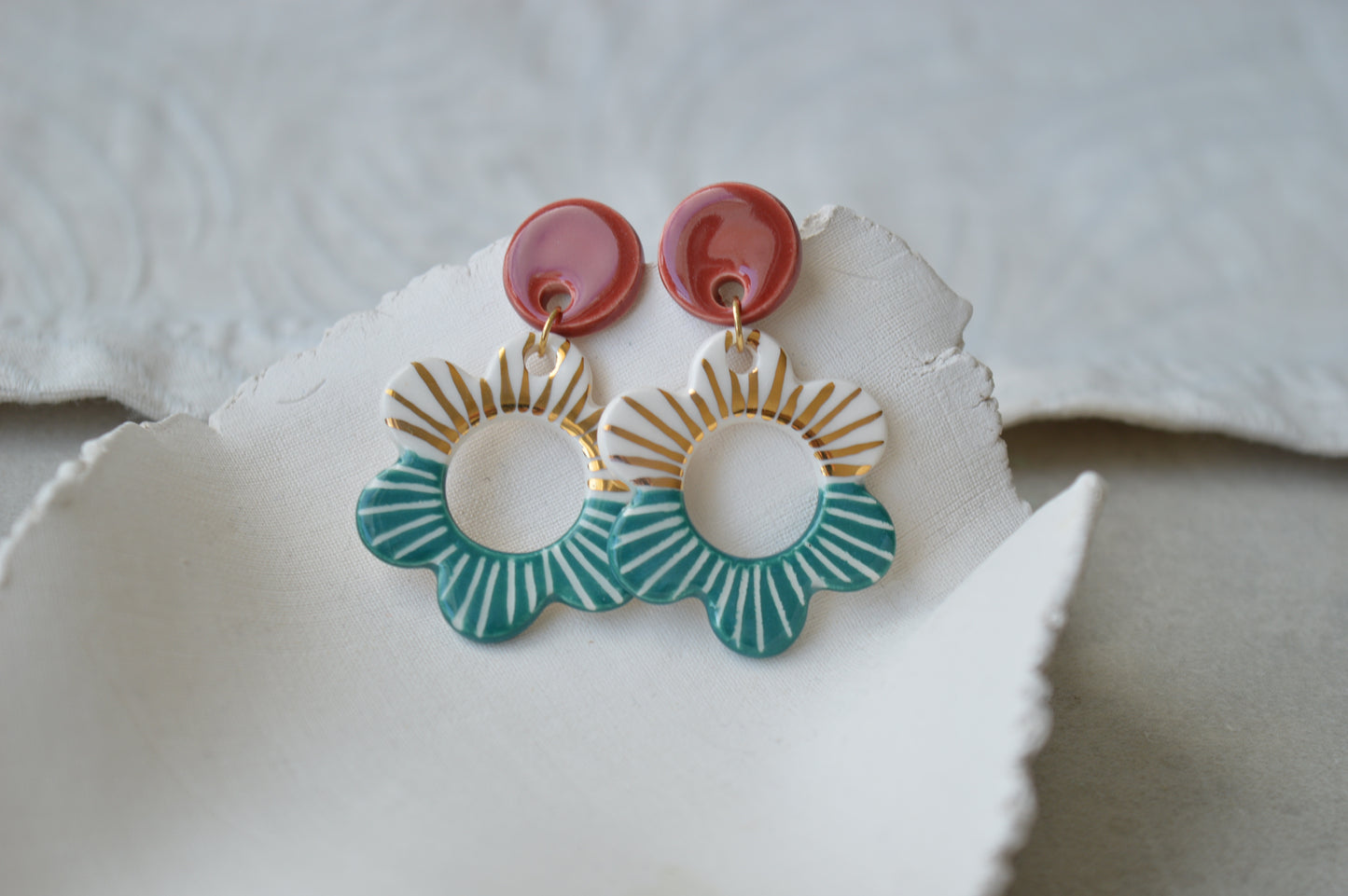 Ceramic Earrings No. 145
