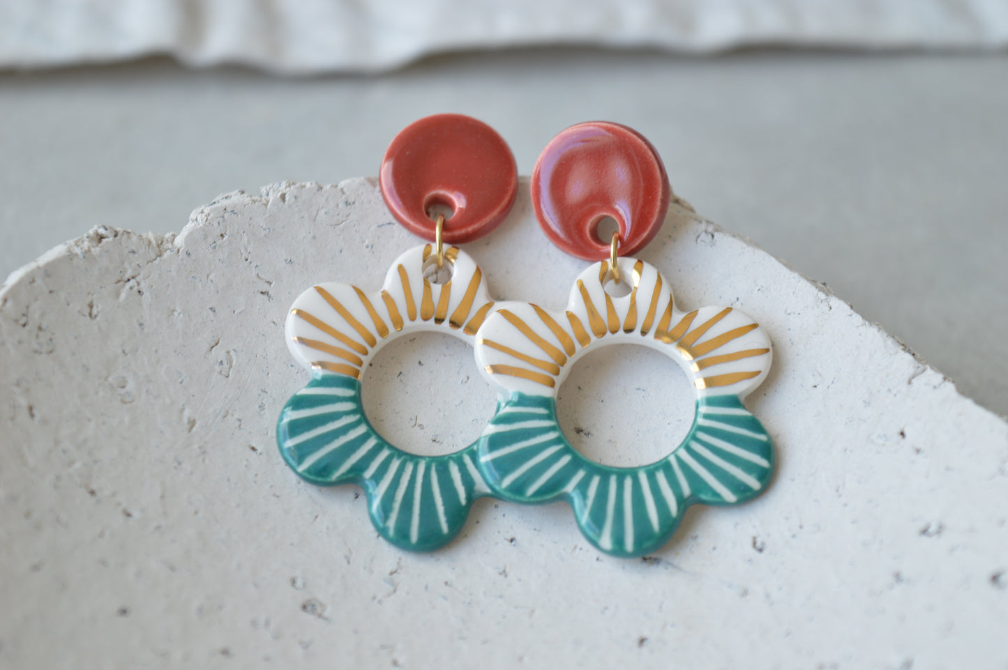 Ceramic Earrings No. 145