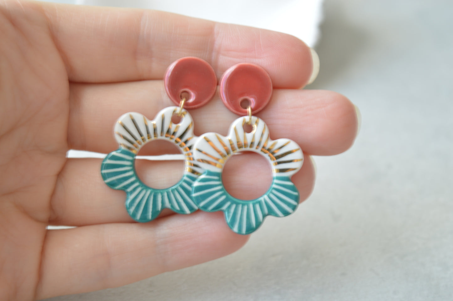 Ceramic Earrings No. 145