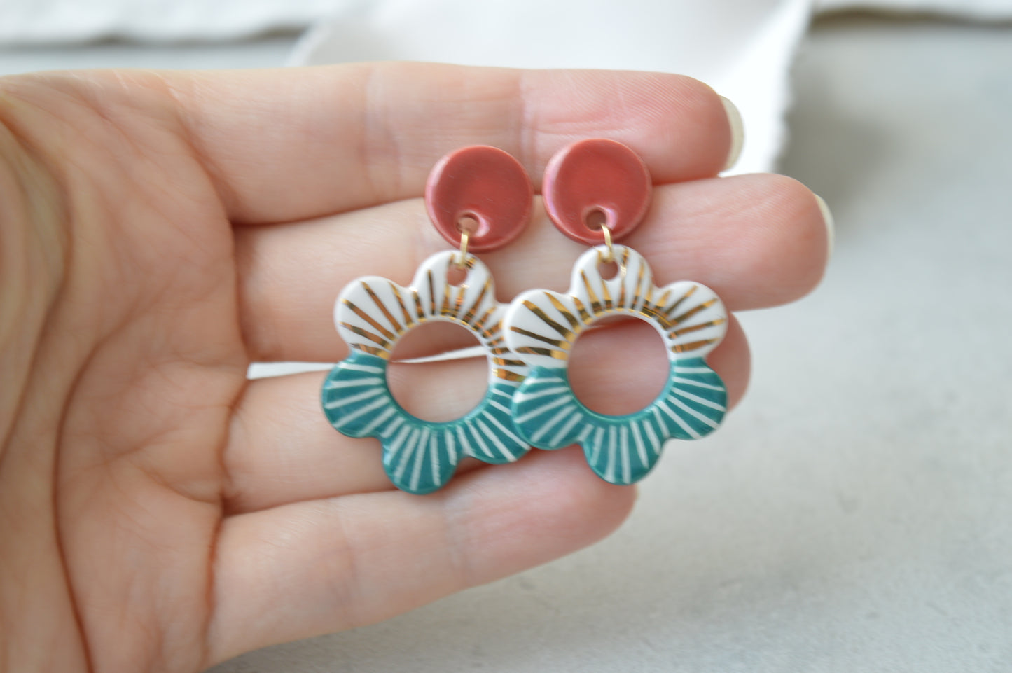 Ceramic Earrings No. 145