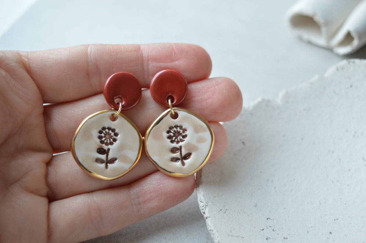 Ceramic Earrings No. 253