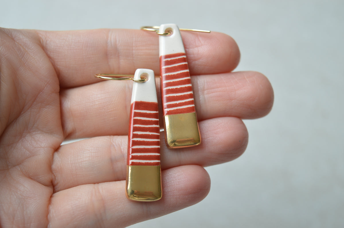 Ceramic Earrings No. 114