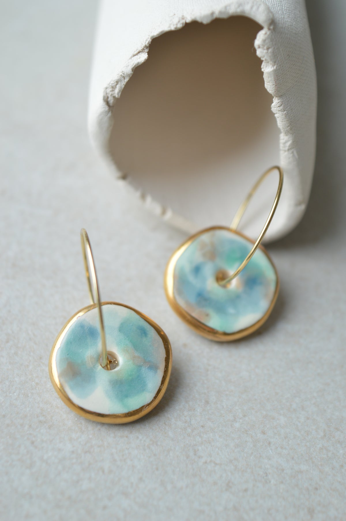 Ceramic earrings No. 244