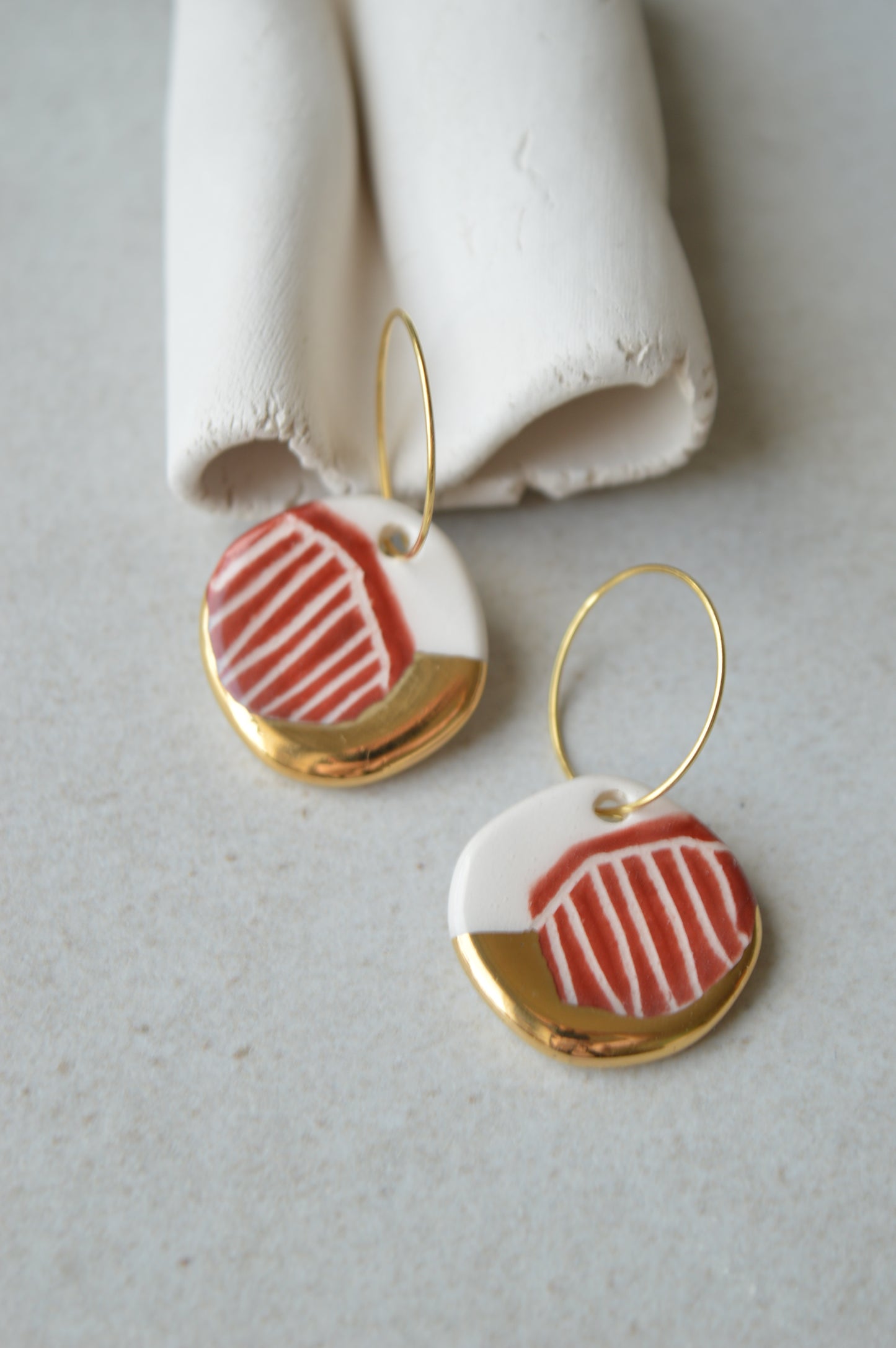Sgraffito earrings Nr. 12